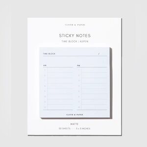 Cloth & Paper Time Block Sticky Notes